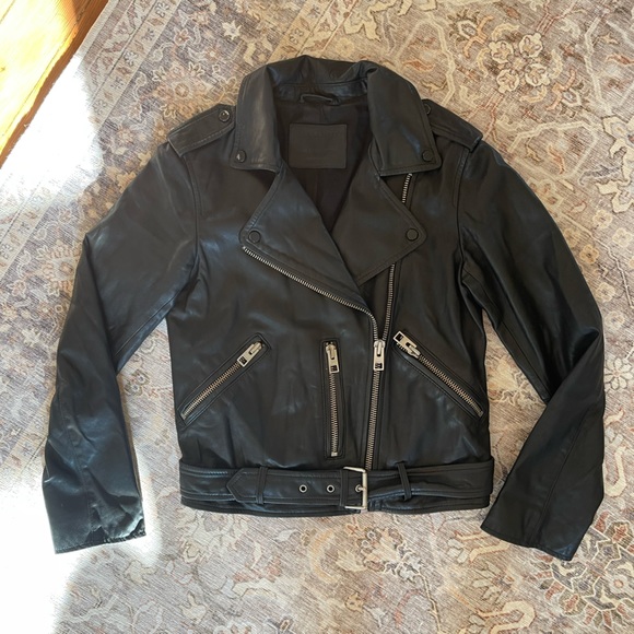 All Saints Balfern Leather Jacket - Picture 7 of 8